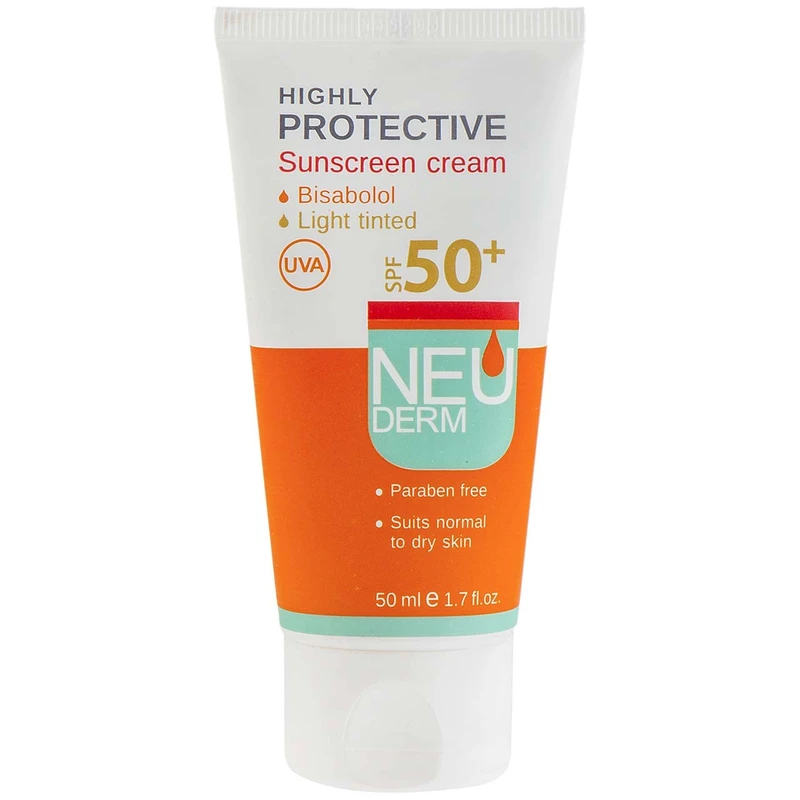 607945 کرم ضدآفتاب نئودرم مدل Highly Protective SPF50، حجم 50 میلیلیتر
