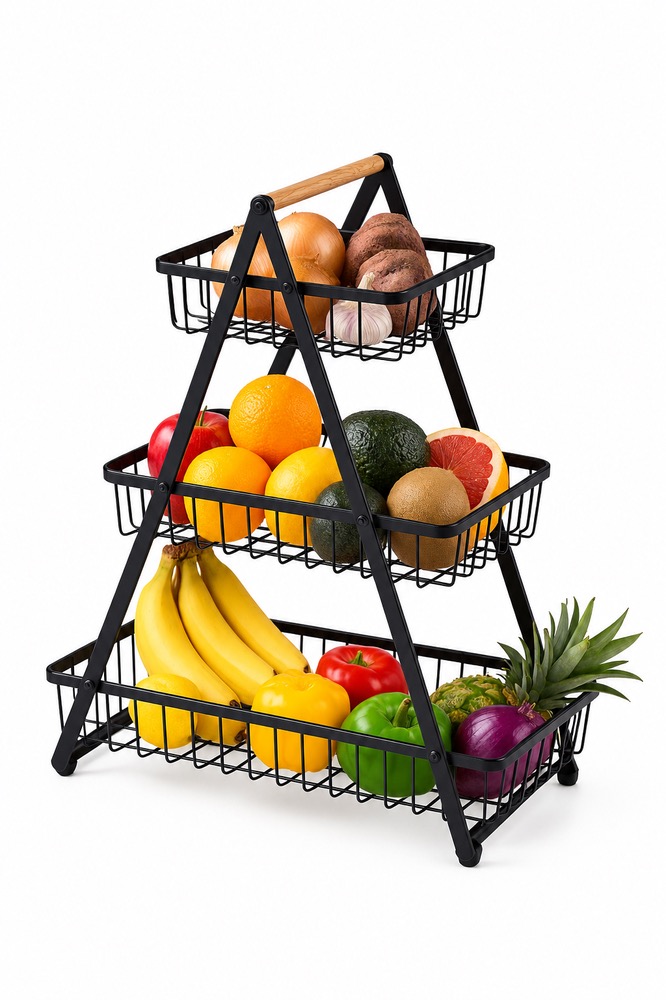 آبچکان و جامیوه‌ای سه طبقه Home Storage Rack