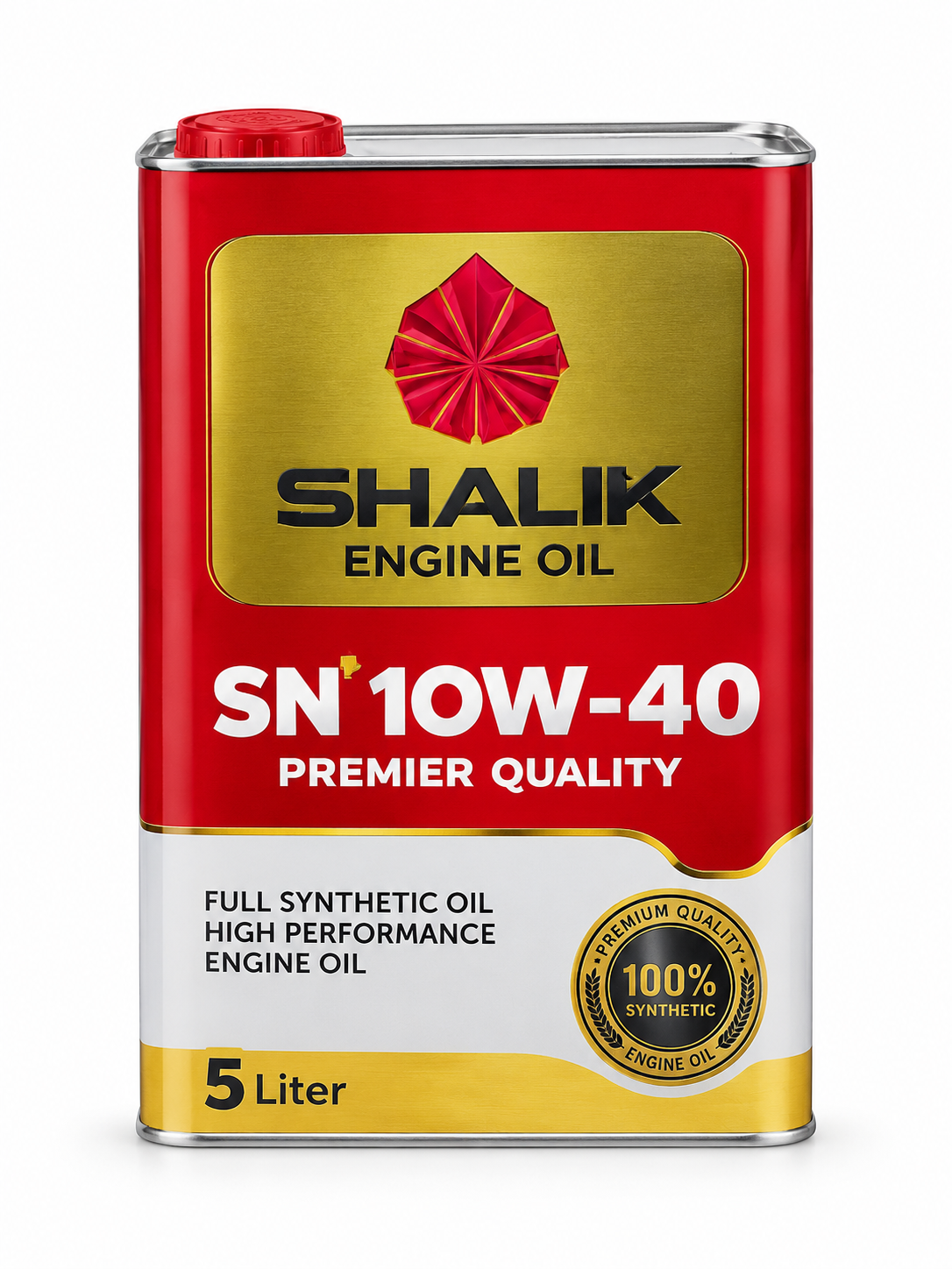 قوطی روغن موتور شالیک ۵ لیتری روغن موتور شالیکس مدل 10W40SN حجم 5 لیتر